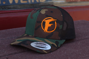 Funtastik Embroidered Snap-Back Hat Camo/Black/Orange