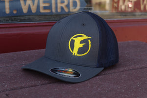 Funtastik Embroidered Flexfit Hat Grey/Navy/Yellow