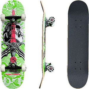 Powell Peralta Skull Sword Green Birch Complete Skateboard - 7.5 x 28.65