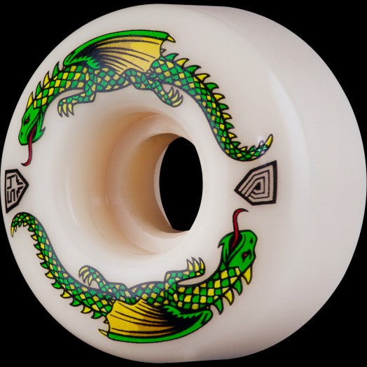 Powell Peralta Dragon Formula Green Dragon Skateboard Wheels 54mm x 34mm 93A 4pk